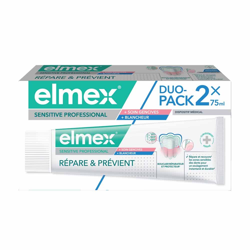 Elmex Sensitive Professional Gum care and whitening toothpaste 2 x 75 ml