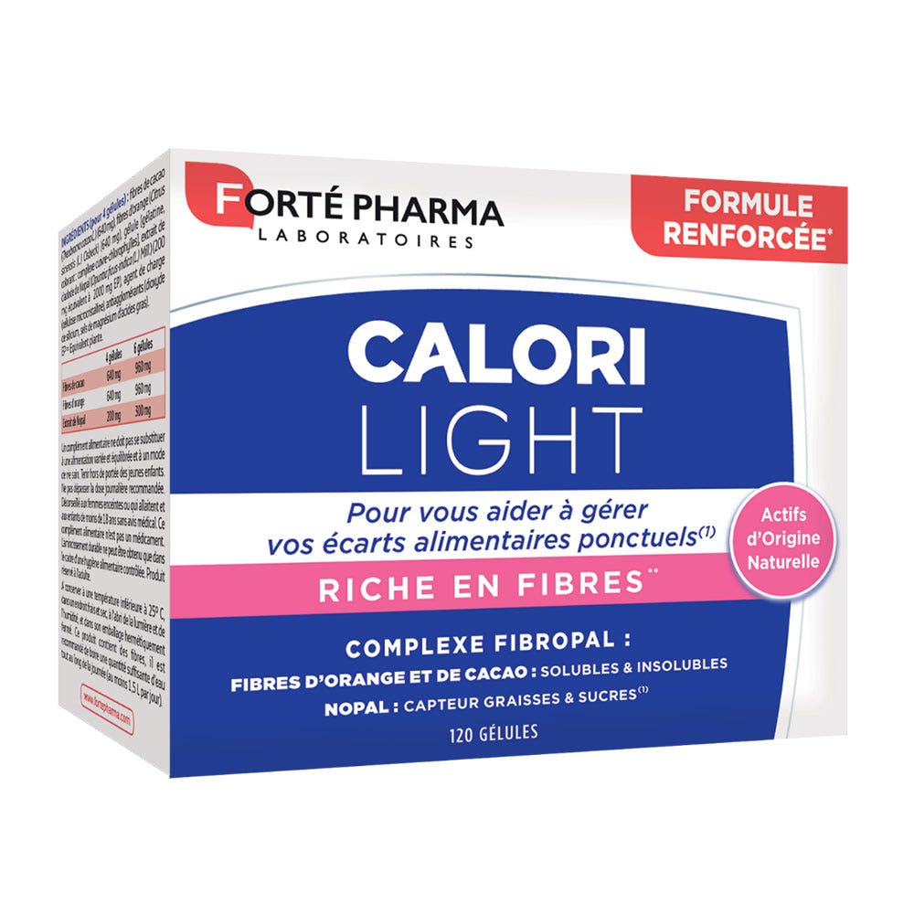 Forté Pharma CaloriLight Fat binder with fibre + nopal 120 capsules
