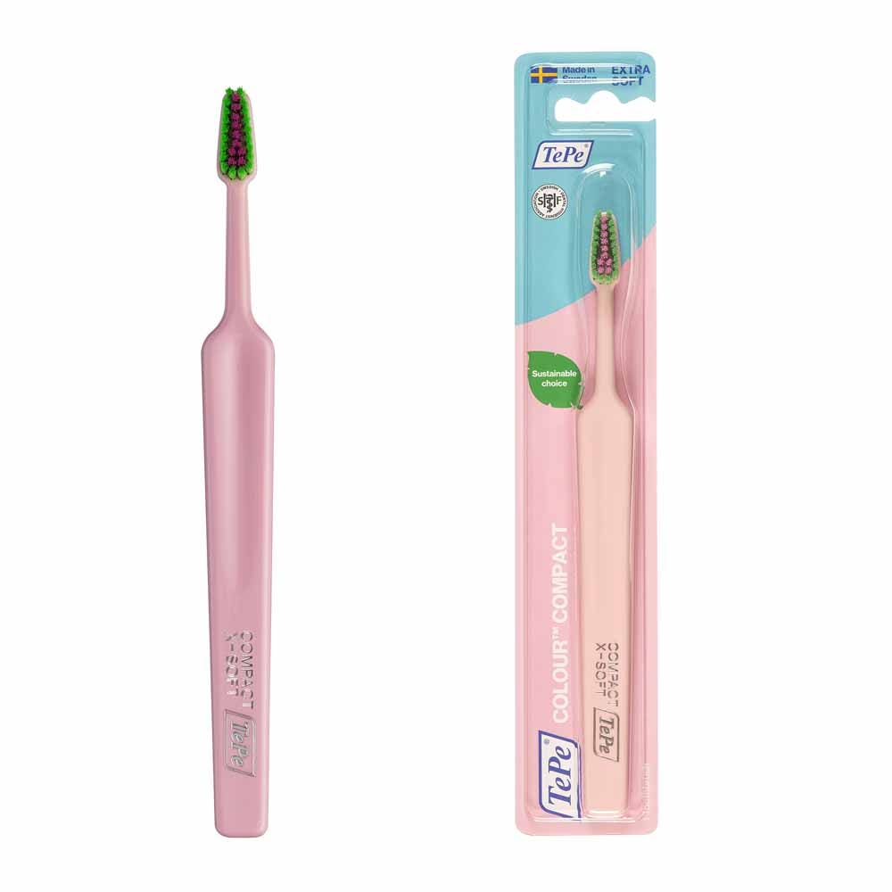 TePe Colour Soft Extra soft toothbrush compact design