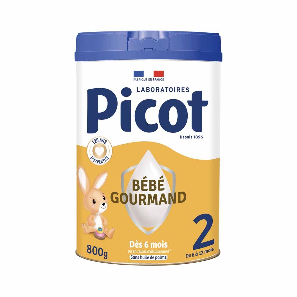 Picot Hungry baby follow-on powdered milk without palm oil 6 to 12 months 800 g