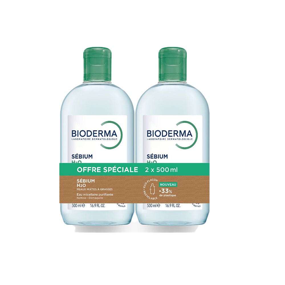 Bioderma Sebium Micellar water oily skin 2 x 500 ml