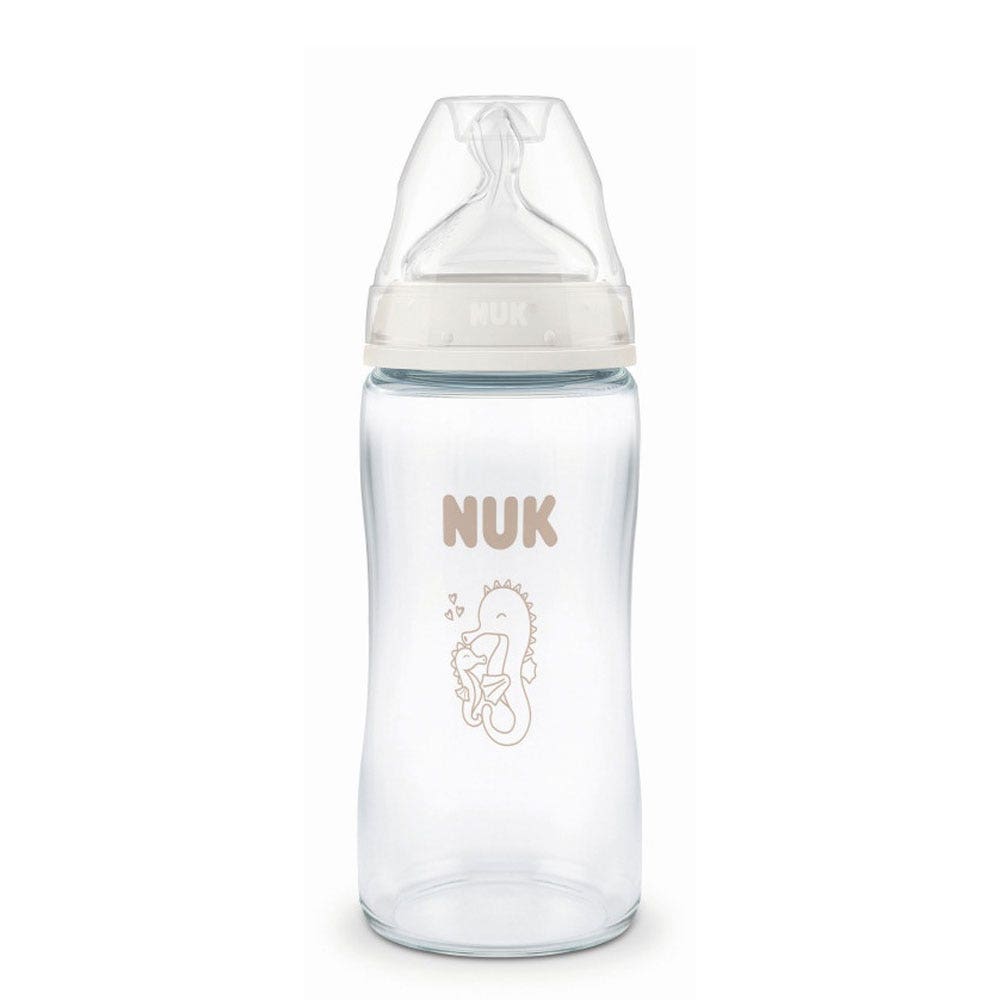 Nuk First Choice+ Medium glass bottle from 3 months 240 ml