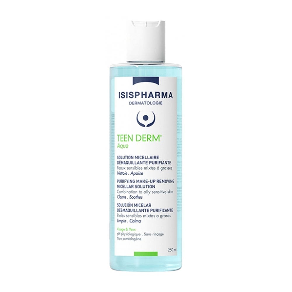 Isispharma Teen Derm Purifying micellar cleansing solution sensitive combination to oily skin 250 ml