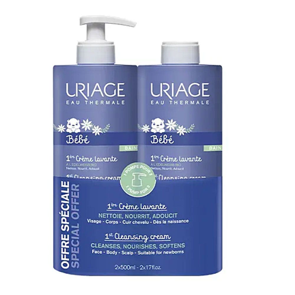Uriage Bébé First Cleansing Cream 2 x 500 ml