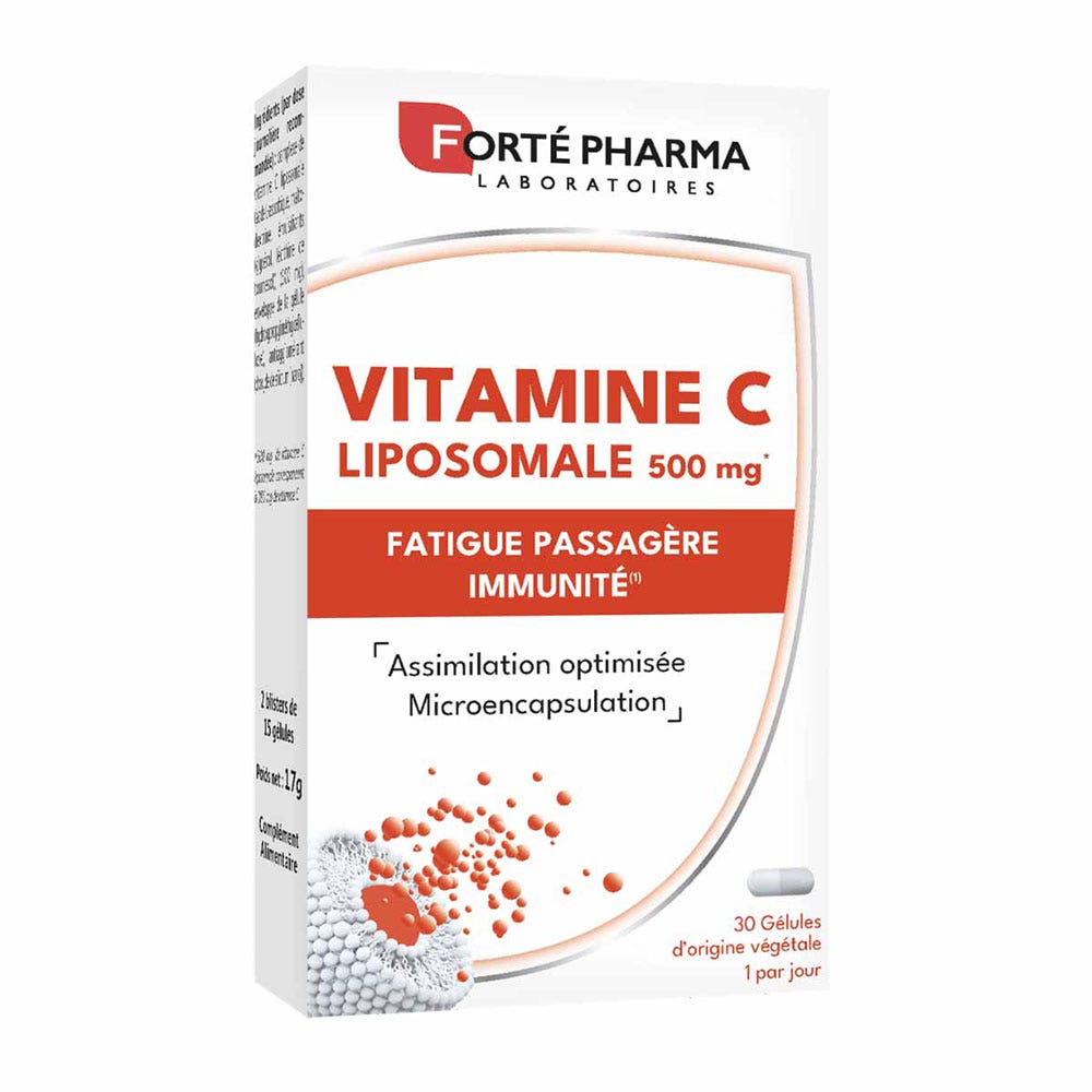 Forté Pharma Liposomal vitamin C 500 mg energy and tiredness support 30 capsules
