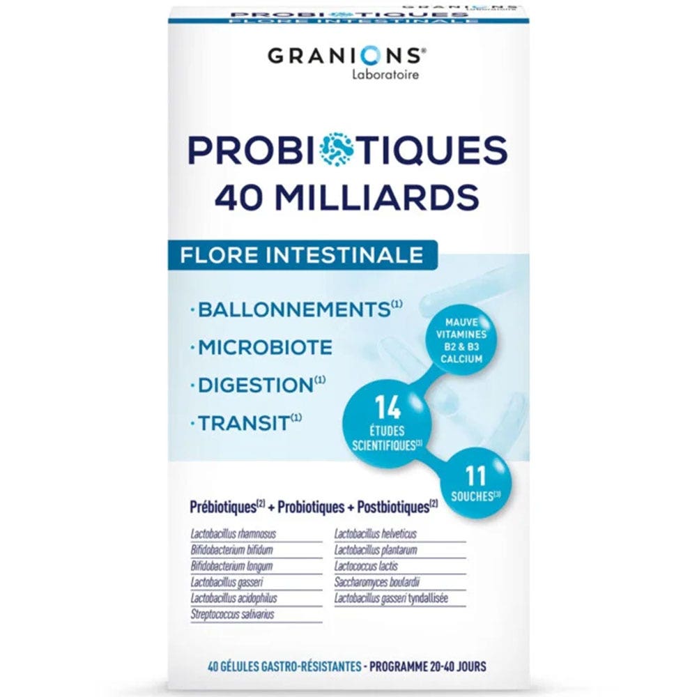 Granions Intestinal Flora Probiotics 40 capsules