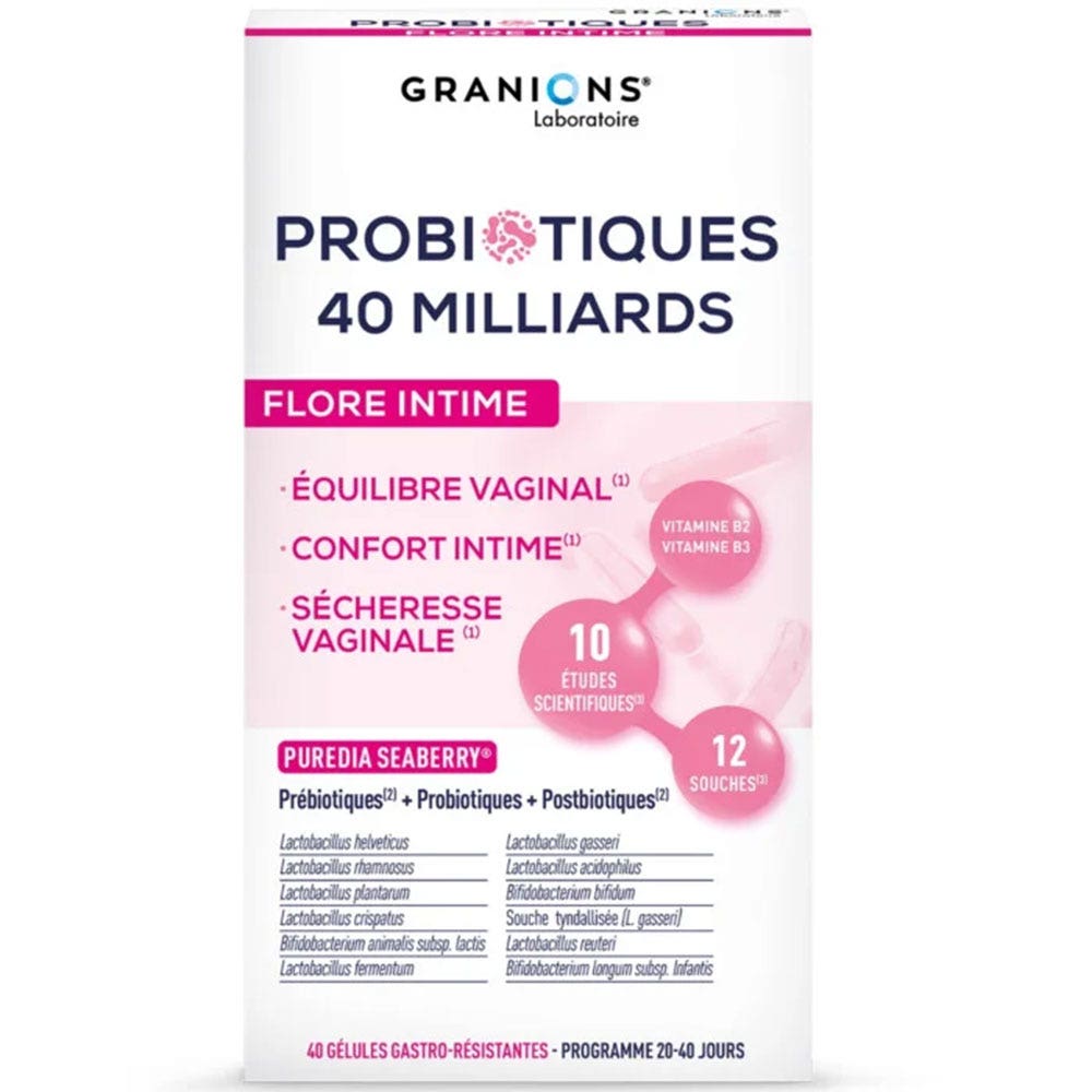 Granions Intimate Flora Probiotics 40 capsules