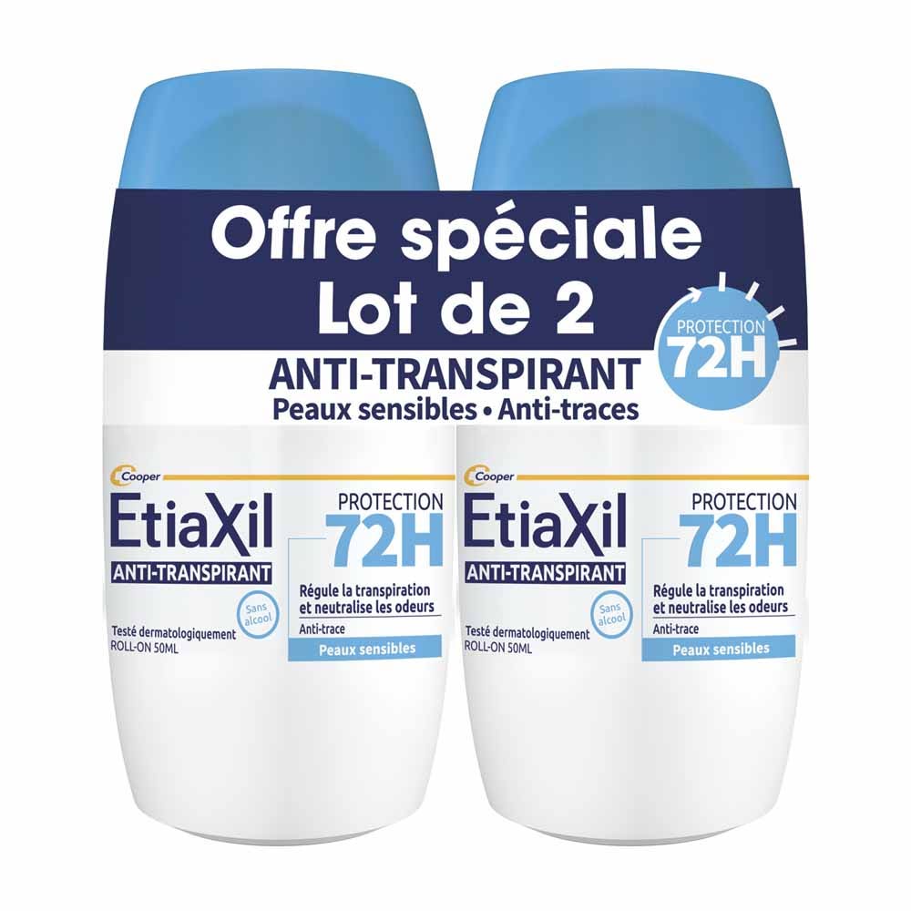 Etiaxil Antiperspirant 72h Protection Roll-On sensitive skin 2 x 50 ml