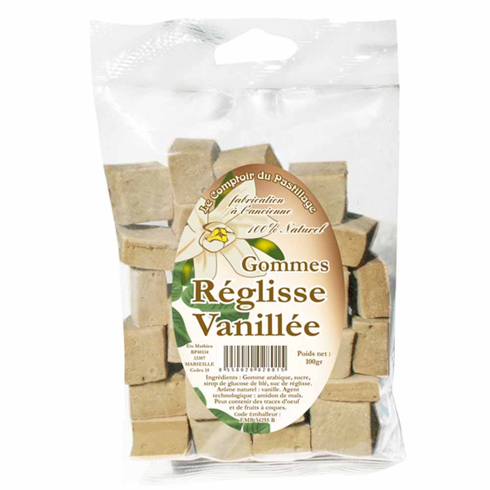 Le comptoir du pastillage Vanilla liquorice gum 100 g