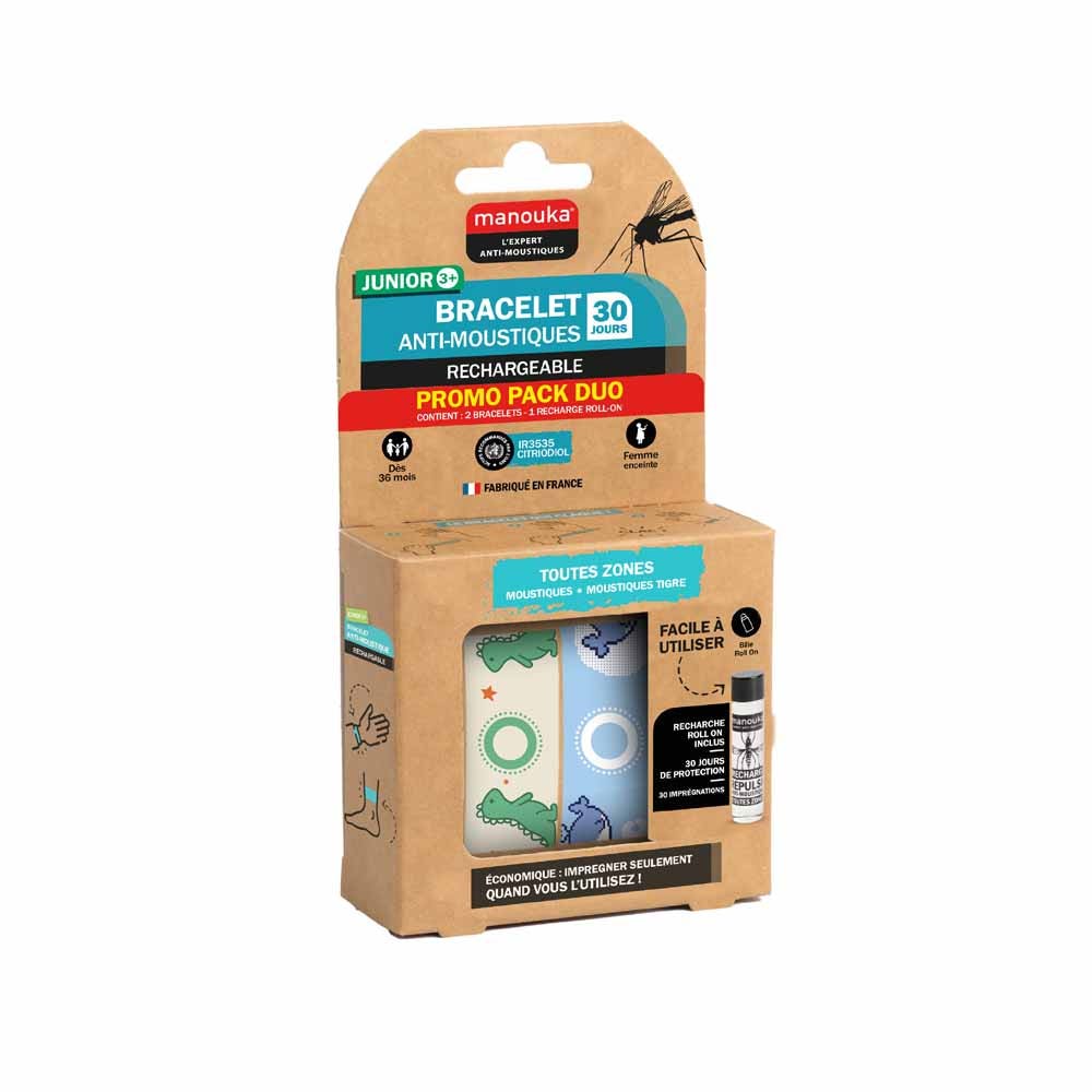 Manouka Junior Anti-Mosquito Bracelets suitable for all zones 2 x