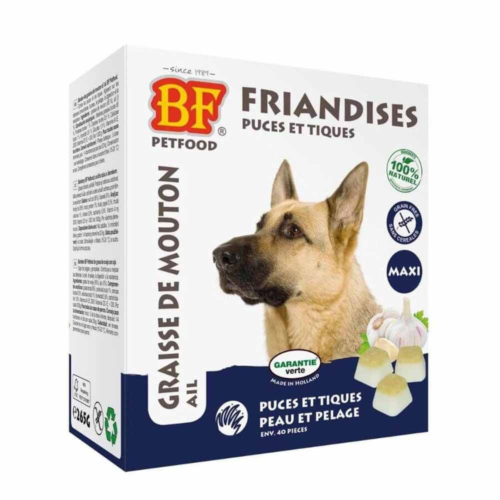 Biofood BF Petfood Flea and tick chews for dogs with mutton fat and garlic maxi X 40