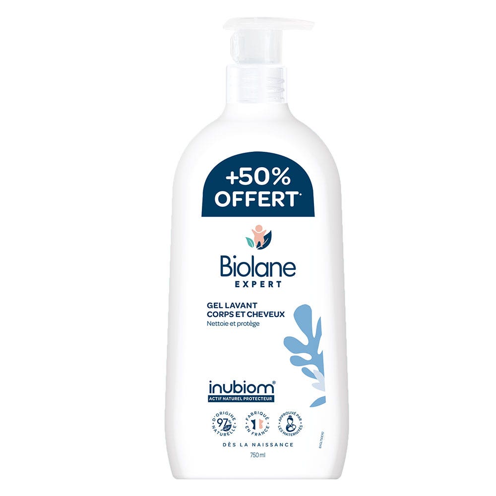 Biolane Expert Organic body and hair wash gel 750 ml