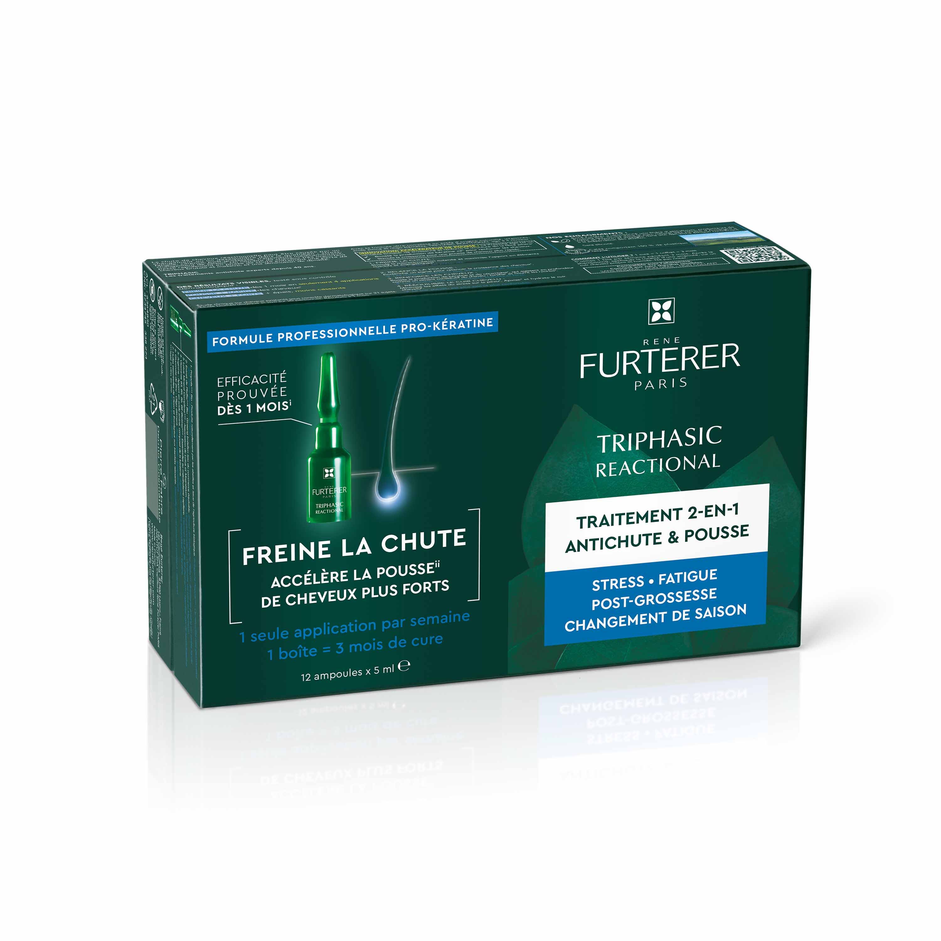 René Furterer Triphasic Reactional 2-in-1 Hair &amp; Growth Treatment 12x5ml ampulas