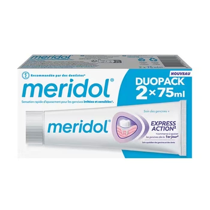 Meridol Toothpaste Ingredients Meridol Express action toothpaste 2 x 75 ml - Easypara