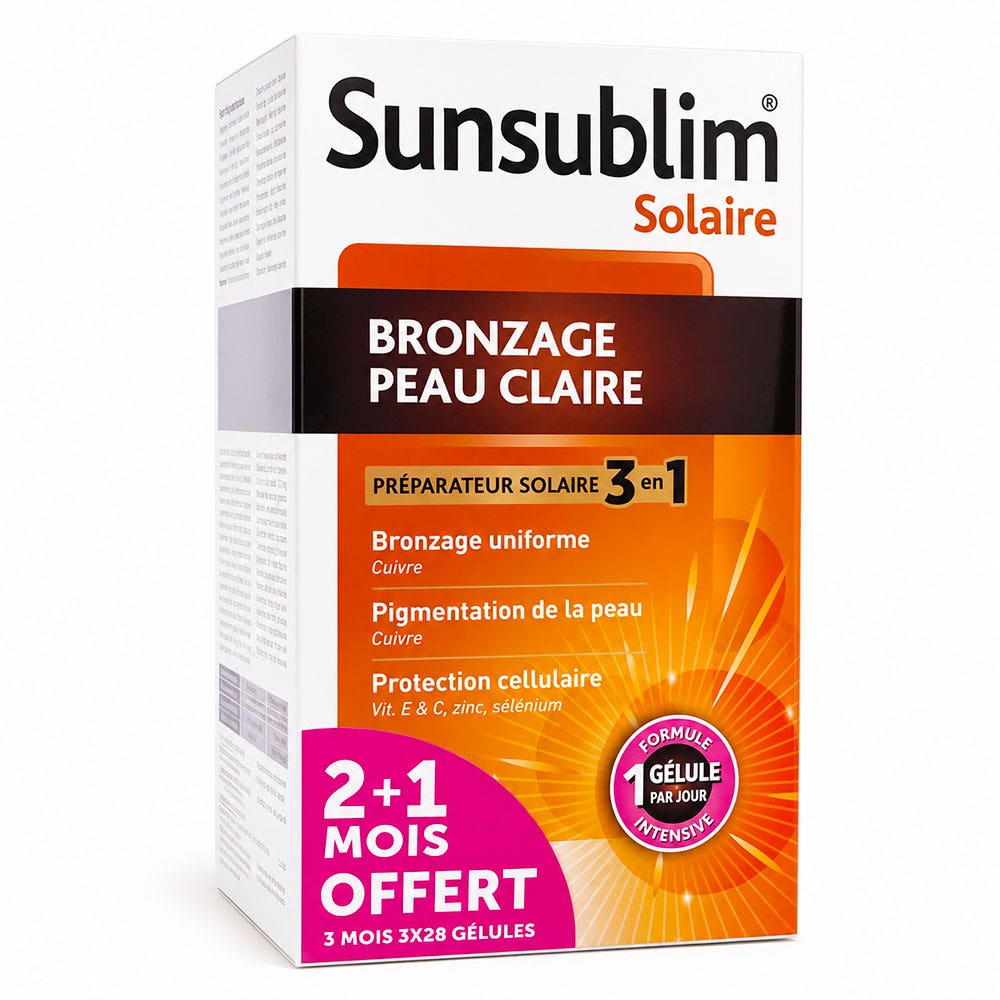 Nutreov Sunsublim Sun Protection for Fair Skin for fair skin 3 x 28 capsules
