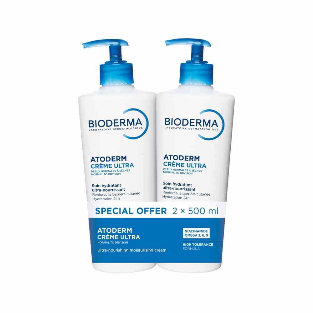 Bioderma Atoderm Ultra-nourishing body cream Ultra-nourrissant Peaux sensibles normales à sèches 2x500ml