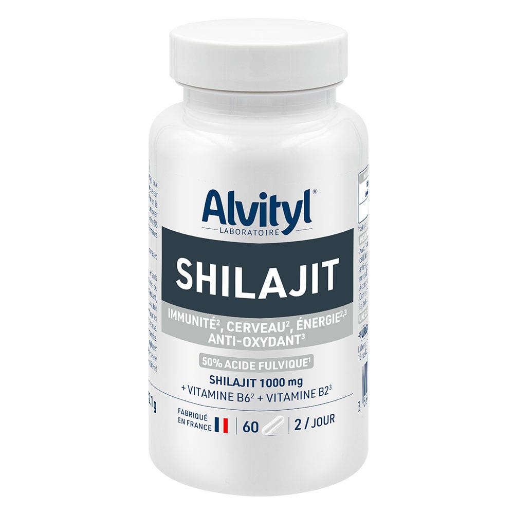 Alvityl Shilajit 1000 mg energy immunity and brain 60 capsules