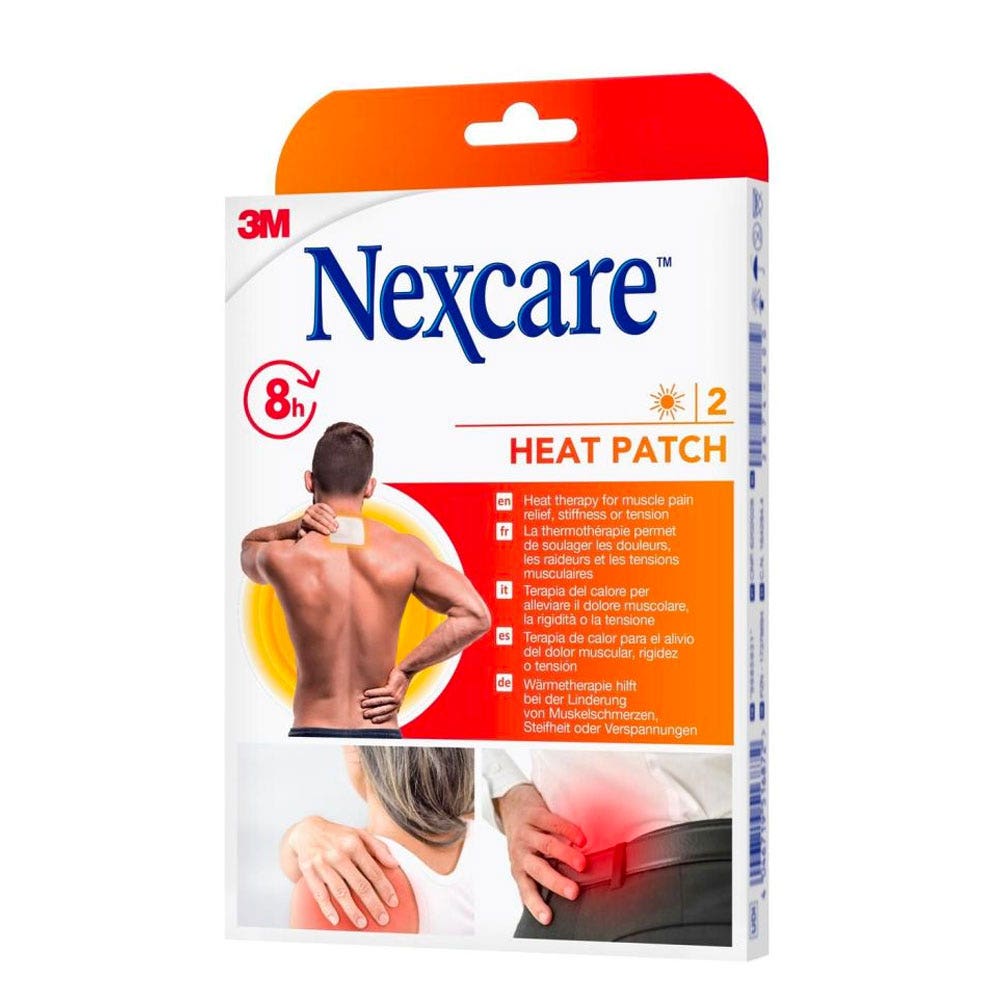 Nexcare HeatPatch heating patches back neck shoulder 2 x