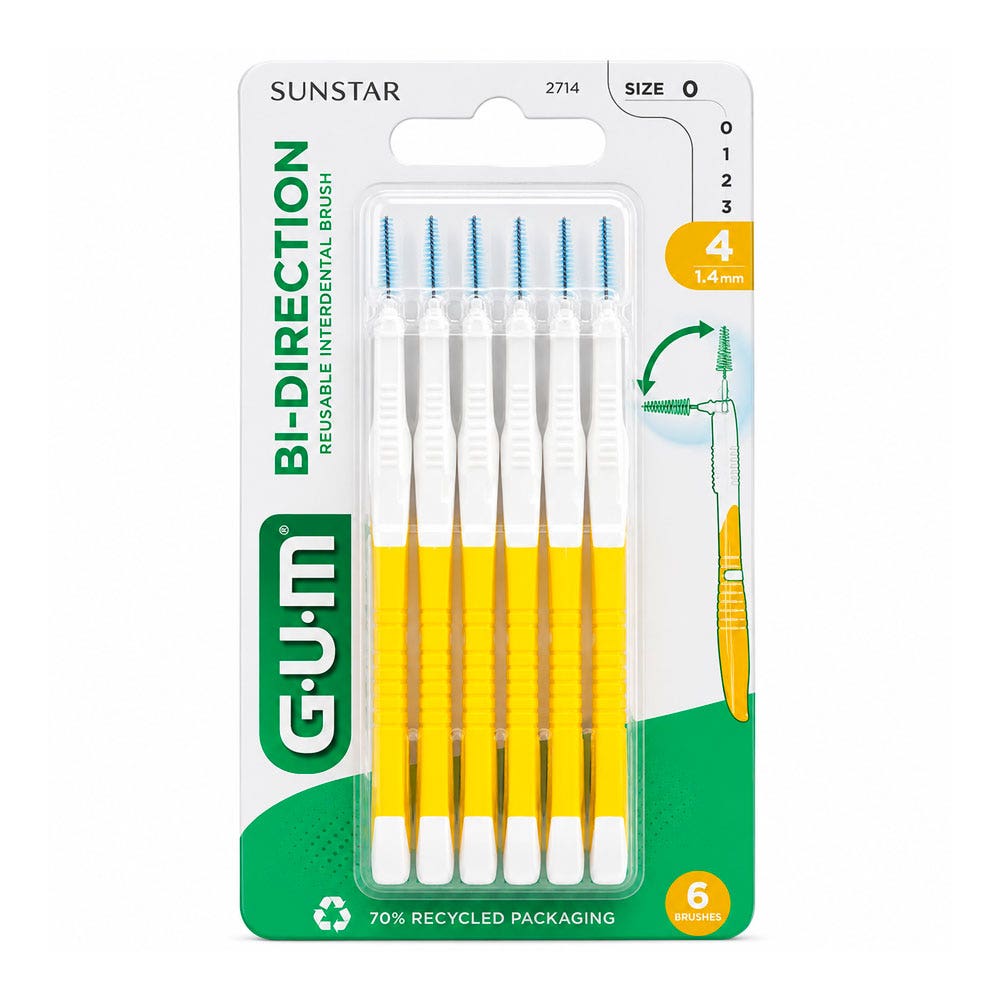 Gum Bi-direction interdental brushes 1.4 mm x 6