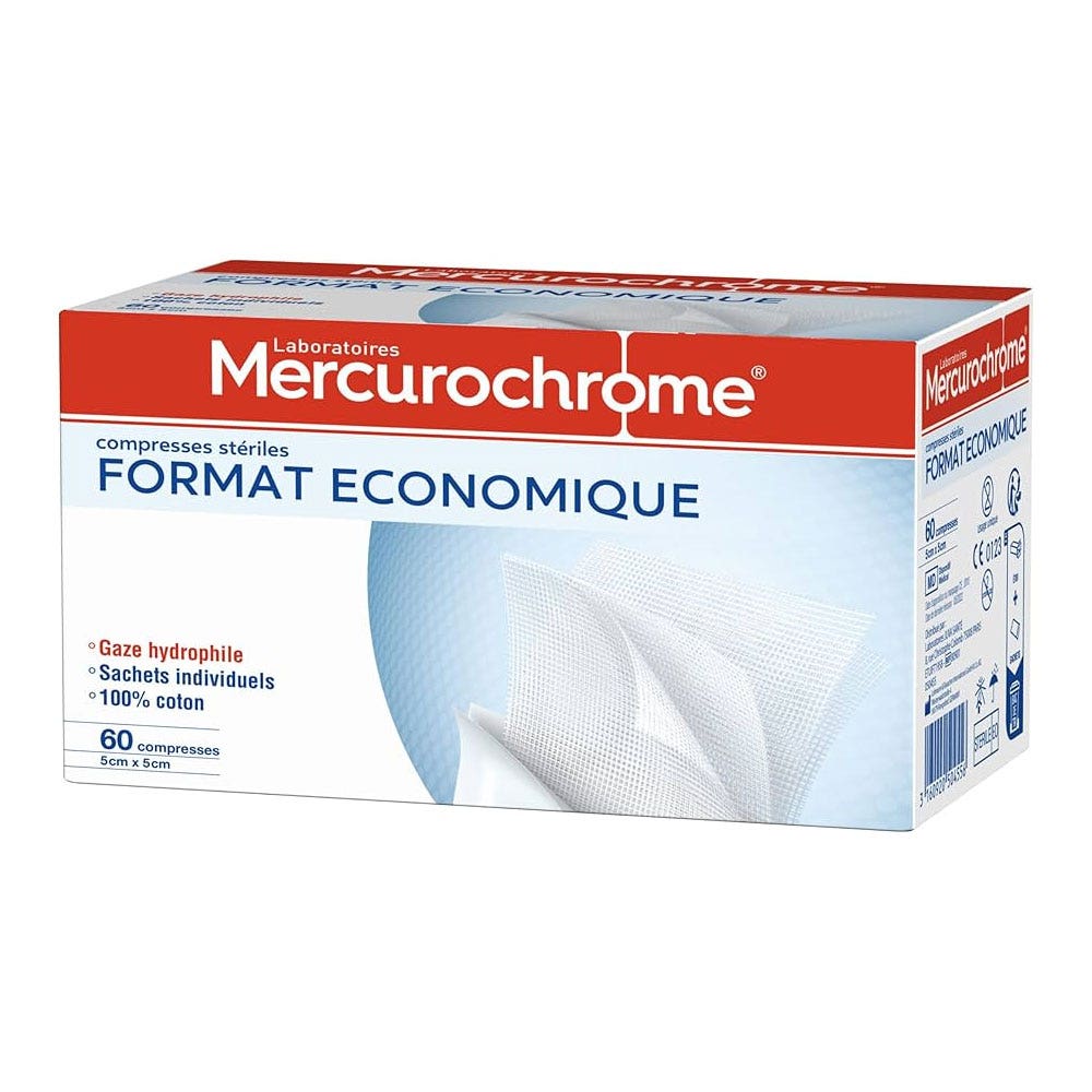 Mercurochrome Sterile pads 5cmx5cm economy pack 60 capsules