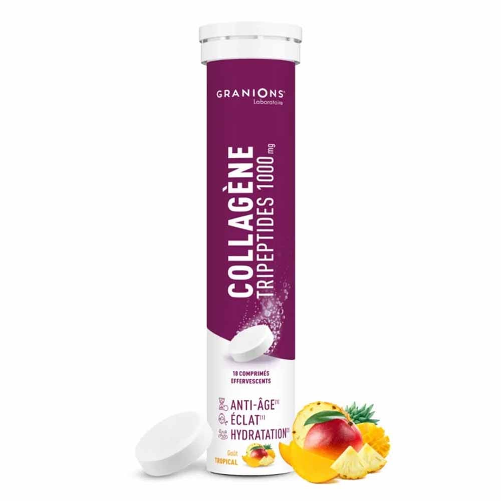 Granions Collagene tripeptides 1000 mg tropical flavour 18 effervescent tablets