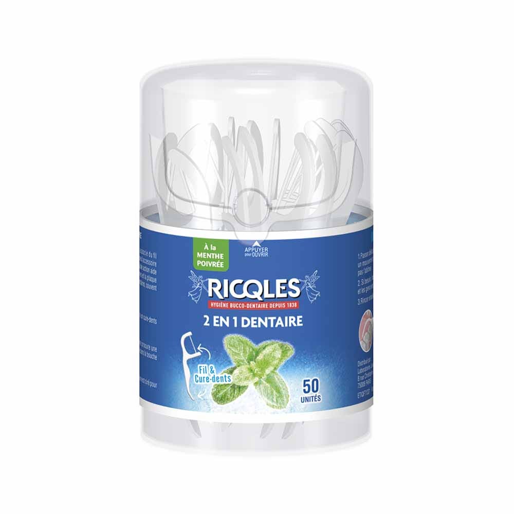 Ricqles 2 In 1 Dental Floss - 50 Units Juvasante
