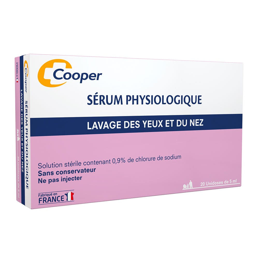 Cooper Physiological serum eye and nasal wash 20 x 5 ml