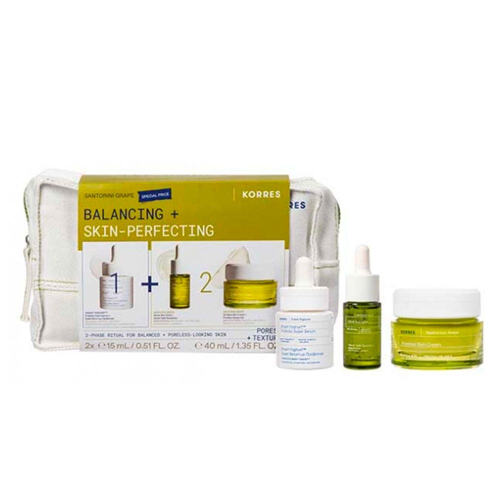 Korres Santorini Grape Balance and perfect skin routine kit