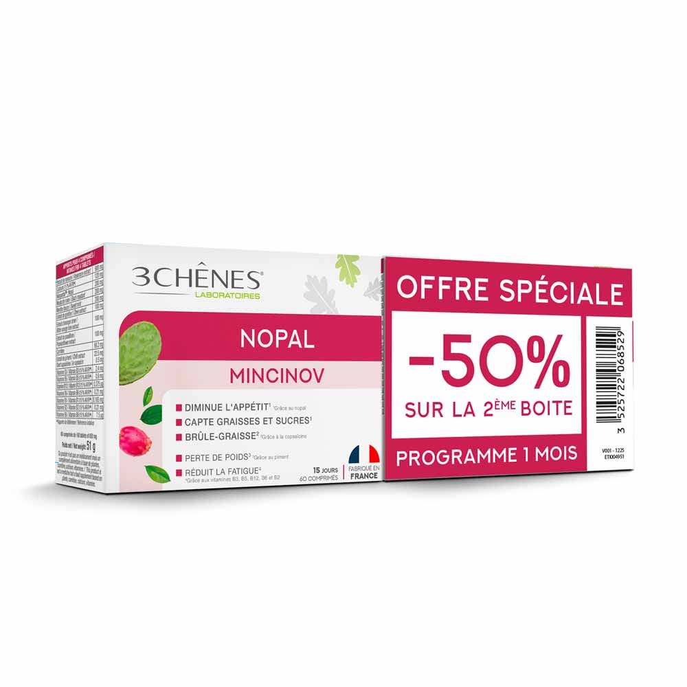 3 Chênes Mincinov Nopal 2 x 60 tablets