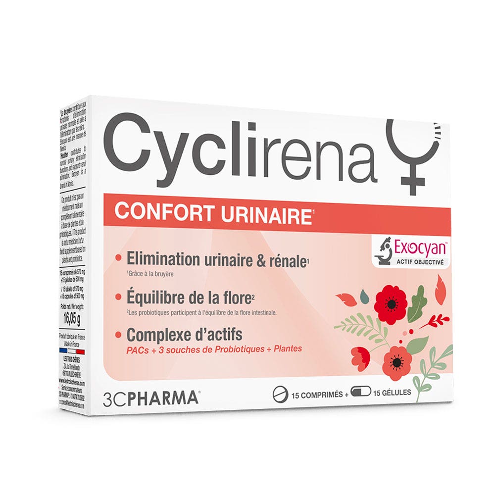 3C Pharma Cyclirena Urinary comfort 15 tablets + 15 capsules