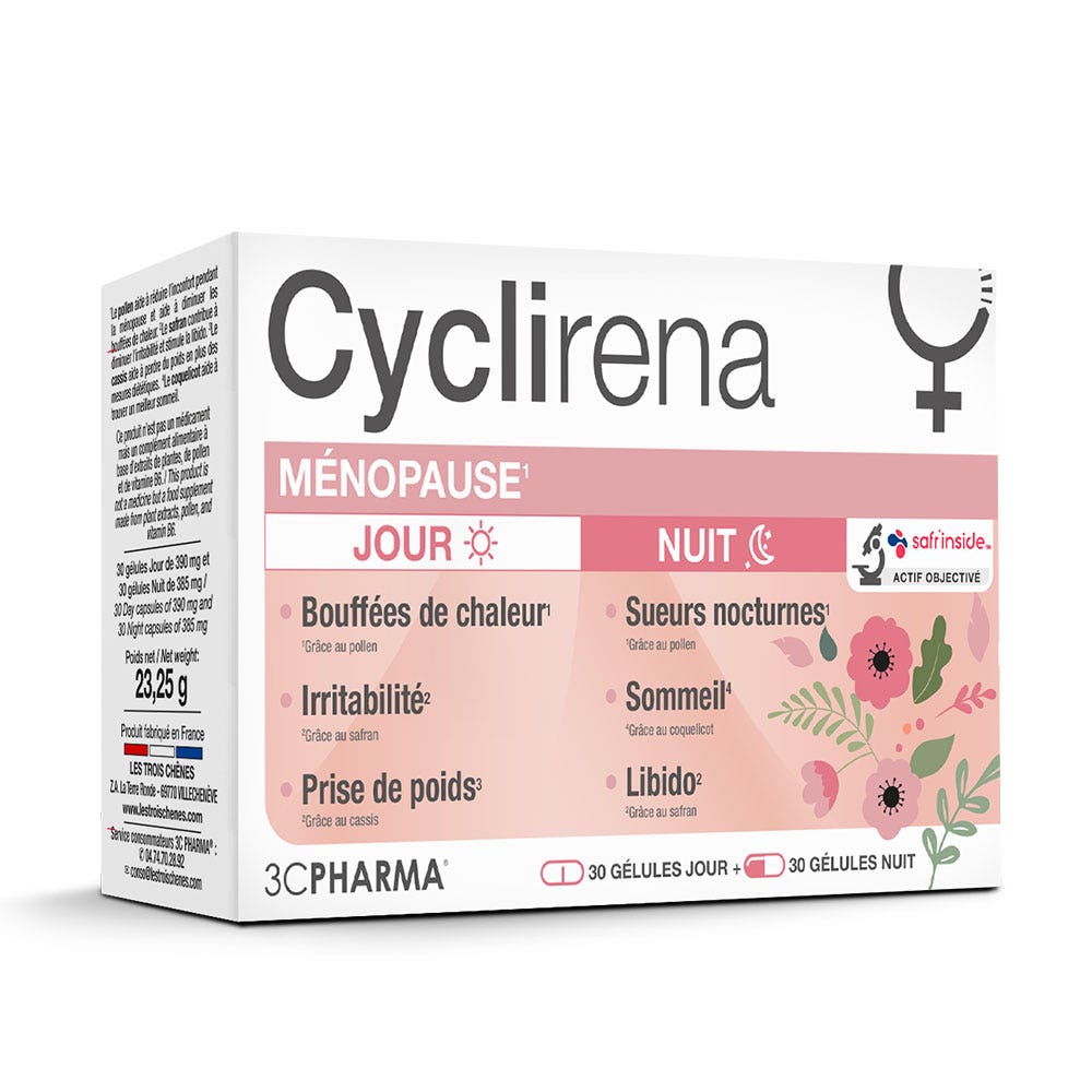 3C Pharma Cyclirena Menopause Day and Night 30 capsules + 30 capsules