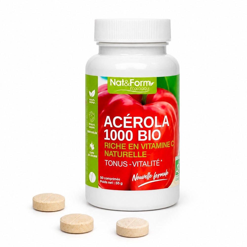 Nat&Form Acerola 1000 organic 30 tablets