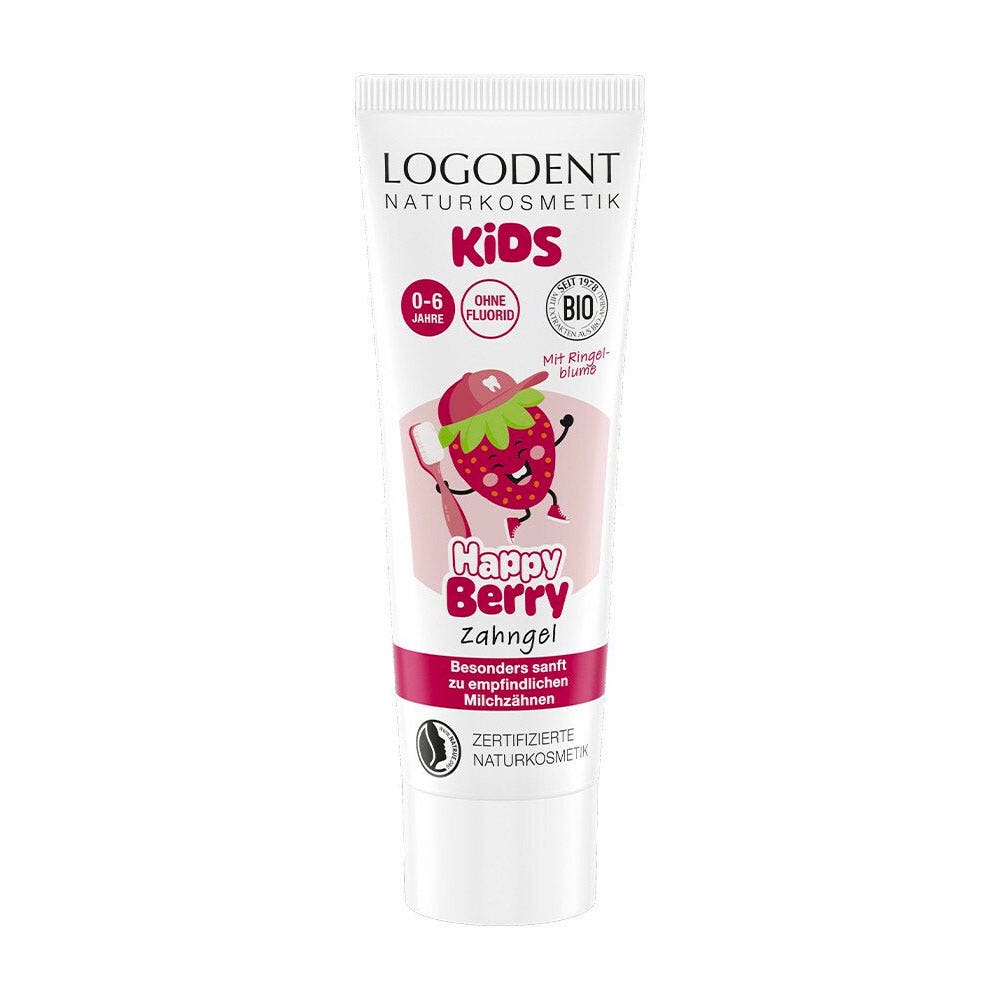 Logona Happy Kids strawberry organic toothpaste gel 75 ml