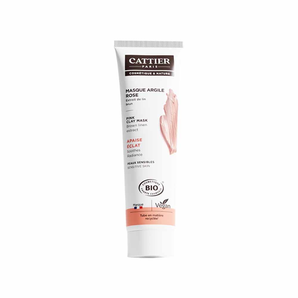 Cattier Clay Face Pink Clay Mask Sensitive Skin Purifying And Clarifying 100ml