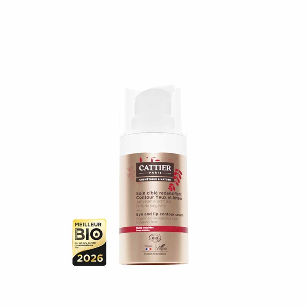 Cattier Organic Eye & Lip Contour Densifying Target Care Rides instalées 15ml