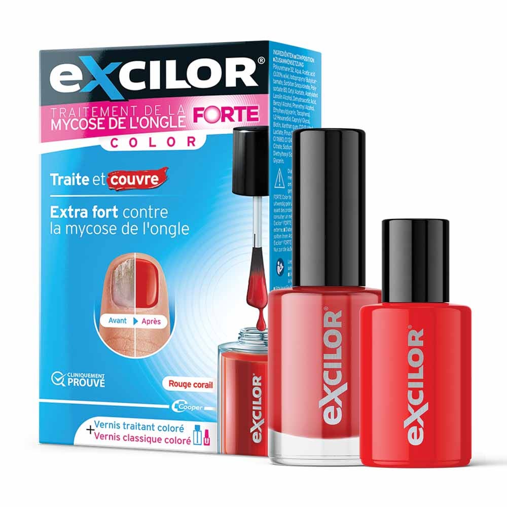 Excilor Treatment of nail fungus Forte Color Rouge Corail 30ml