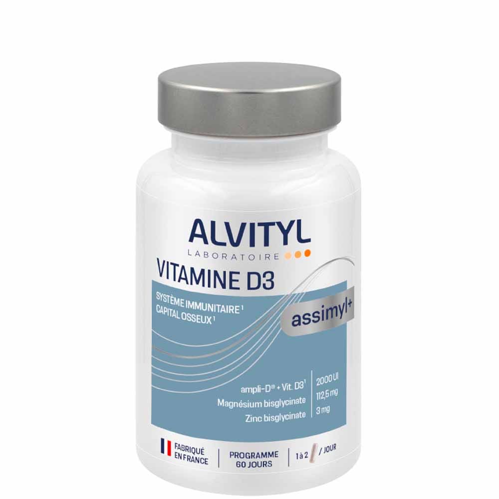 Alvityl Assimyl+ Vitamin D3 immune system bone health 60 capsules