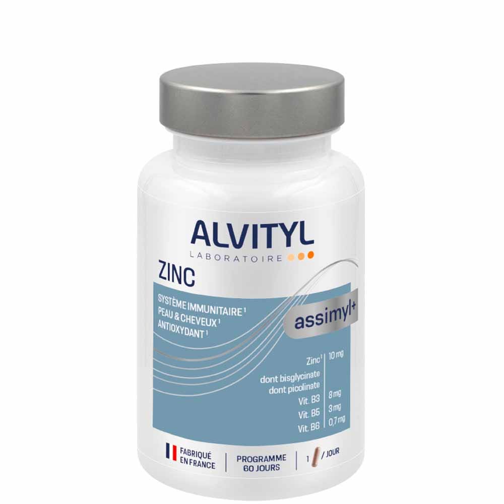 Alvityl Assimyl+ Zinc immunity skin hair nails 60 capsules