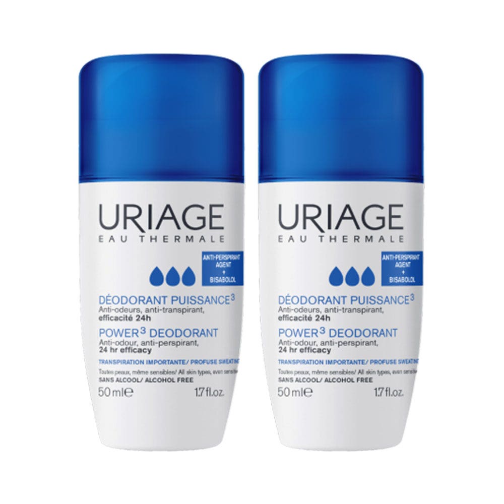 Uriage Hygiene Power 3 deodorant roll on for sensitive skin 2 x 50 ml