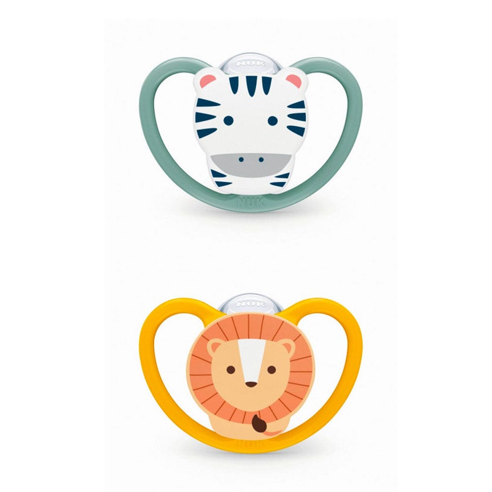 Nuk Space Physiological silicone soothers 6 to 18 months x2
