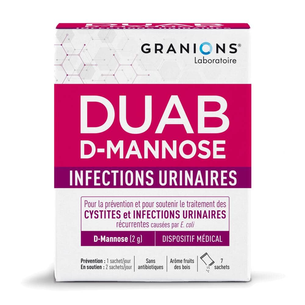 Granions DUAB D-Mannose urinary tract infections 7 sachets