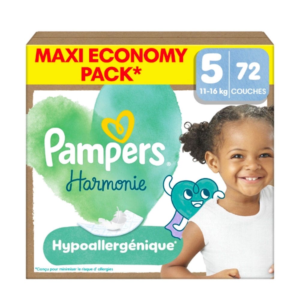 Pampers Harmonie Nappies size 5 11–16 kg x 72