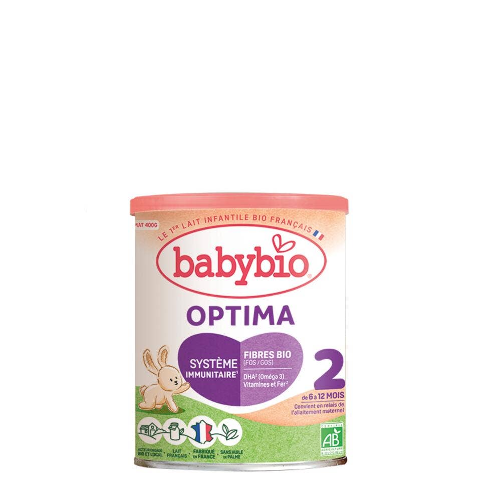 Babybio Baby Milks Optima 2 powder formula with fibres from 6 to 12 months 400 g