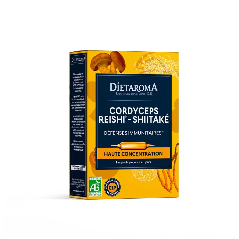 Dietaroma Cordyceps Reishi Shiitake organic 20 ampoules of 10 ml