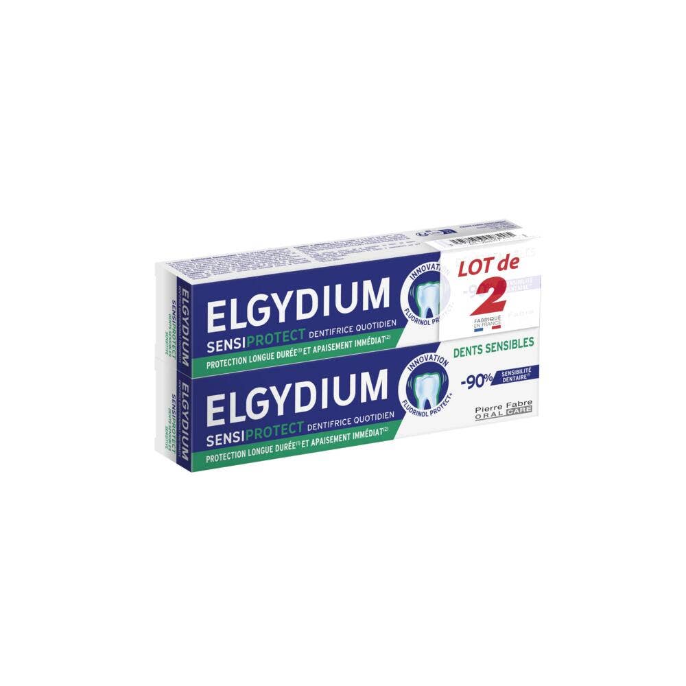 Elgydium Sensiprotect Toothpaste Duo sensitive teeth 2 x 75 ml