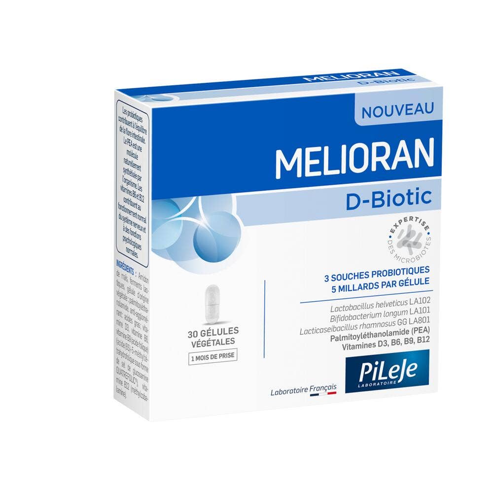 Pileje Melioran D-Biotic 30 capsules