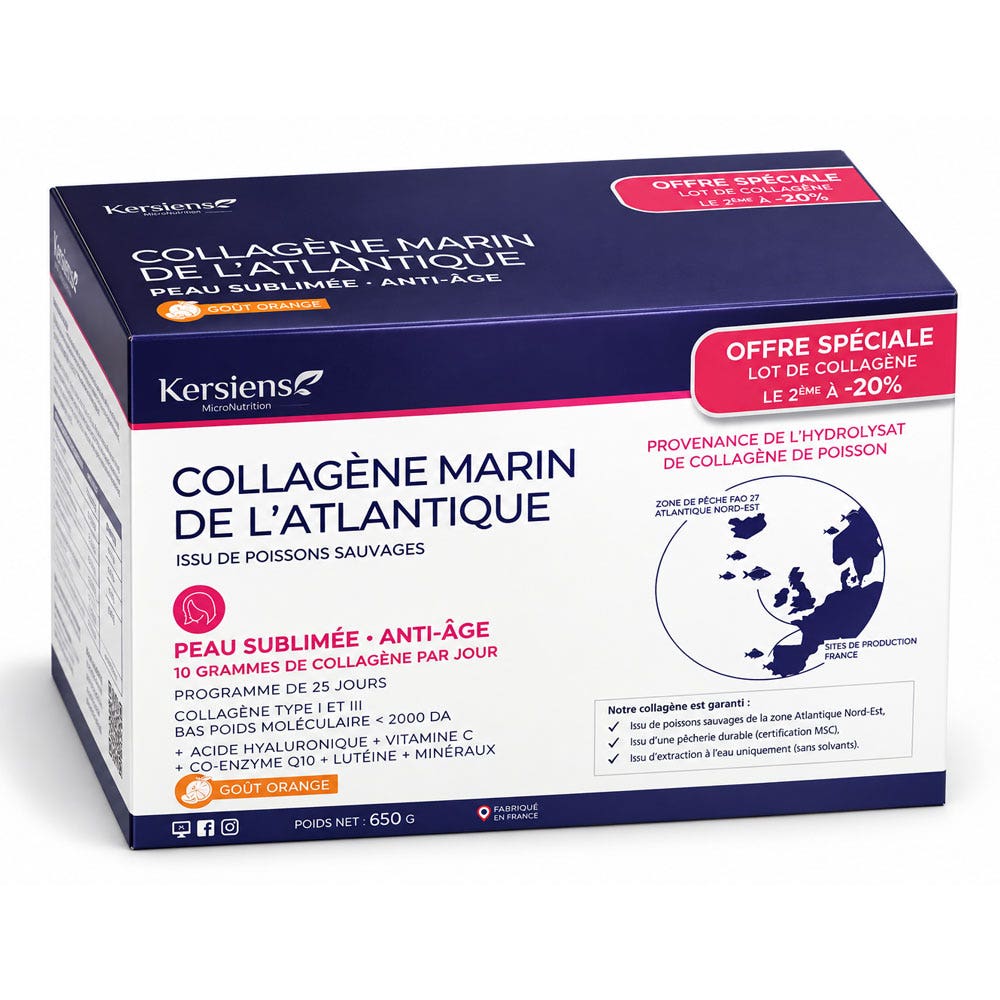 Kersiens Marine Collagen from Brittany Sublimated Skin, Anti-Ageing 600g
