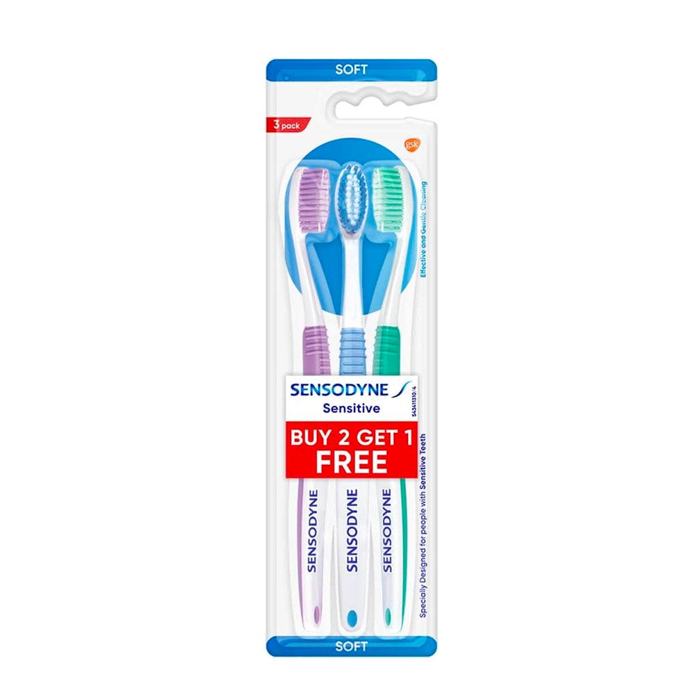 Sensodyne Fresh cleaning soft toothbrushs x3