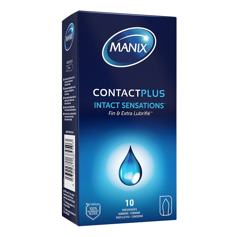 Manix Contact Plus Thin condoms with extra lubrication 10 units