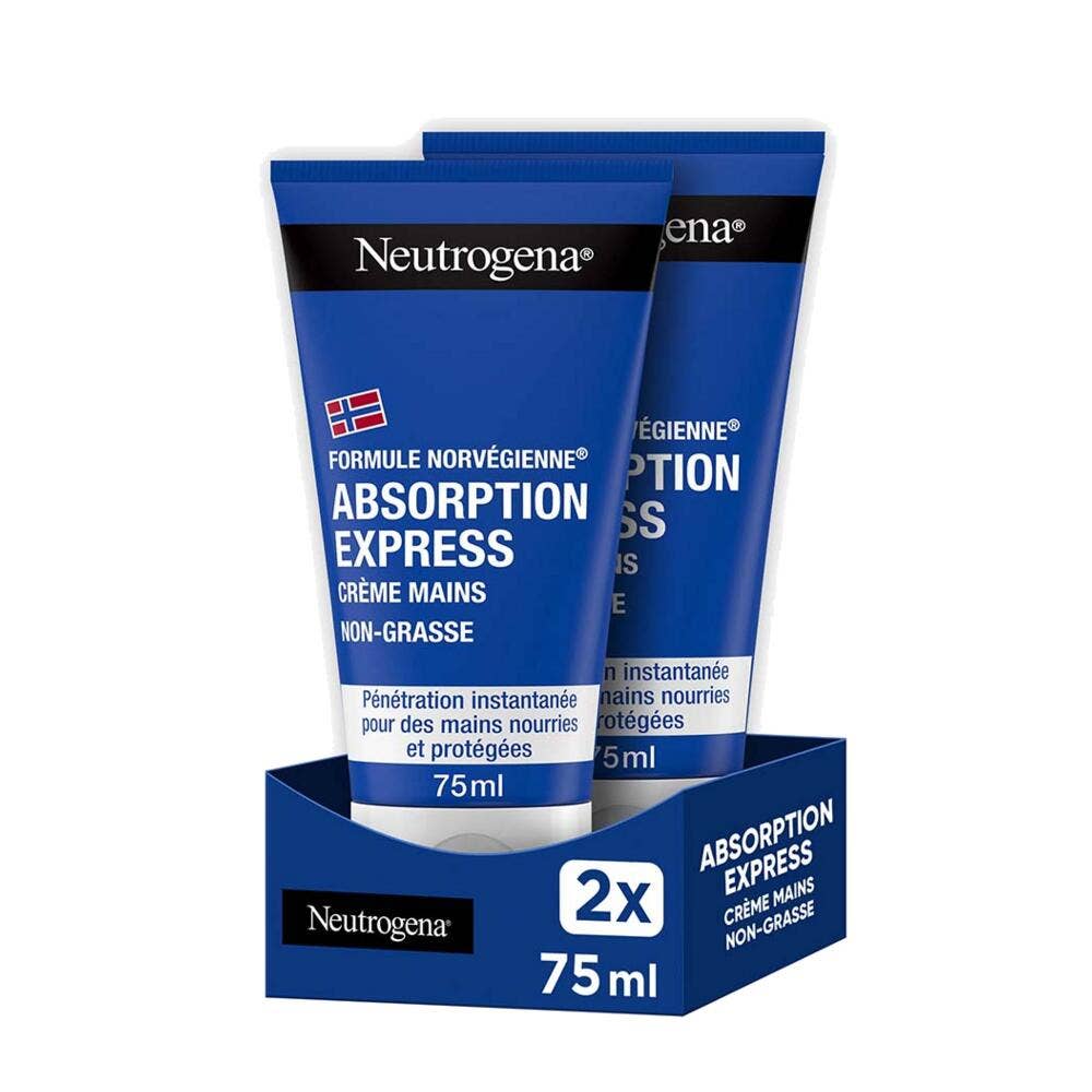 Neutrogena Absorption Express Moisturising hand cream for dry skin 2 x 75 ml